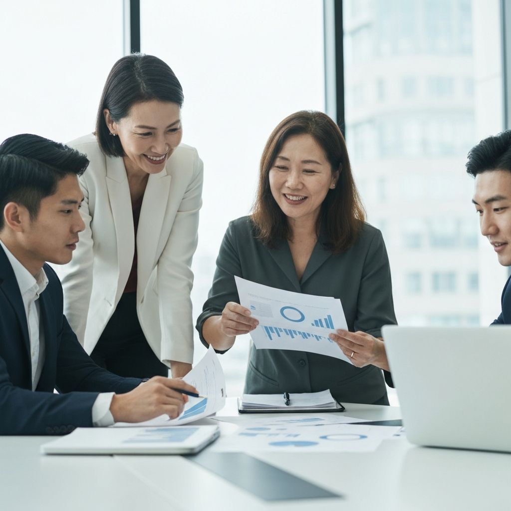 Equipo de profesionales financieros trabajando en estrategias de gestión de capital para familias empresariales